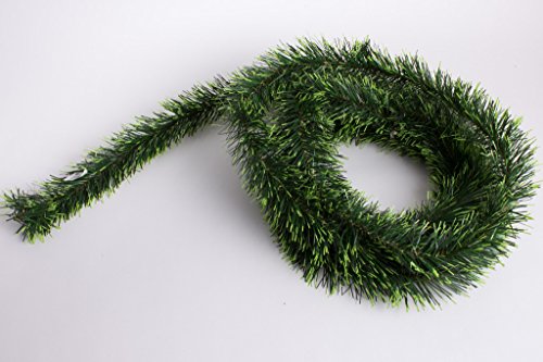 künstliche Tannengirlande / Weihnachtsgirlande (Länge: ca. 5 m / Farbe: grün/hellgrünen Spitzen)