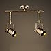 Produktbild Retro Industrielle Schienen Deckenleuchte , MOTENT Vintage Stil 3,35" Breite Zylinder Lampe Schienenleuchte Spot Rail Wandbeleuchtung Schienenstrahler Bronze-Draht-Zeichnung für Küchen Flur Schlafzimmer Bar Café Laden Salon Restauran-mit 2 Flammige