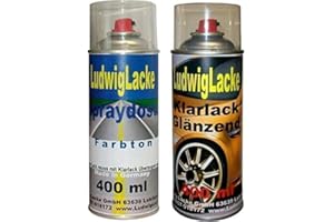 LudwigLacke VW Prata Reflex LA7W Spraydosen Set 400ml Autolack 400ml Klarlack