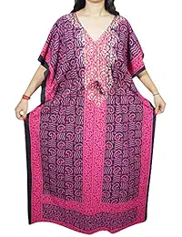 Indiatrendzs Women's Printed Cotton Kaftan Nighty Plus Size