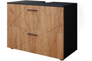 ‎VICCO Vicco Waschbeckenunterschrank Goldkraft Eiche/Anthrazit Irma 80x59x41 cm - Unterschrank Badezimmer, Übersichtliche Aufbewahrung durch großzügige Schublade