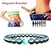 Produktbild JUZIWEI Gewichtsverlust Magnet Armband, Unisex Stilvolle Gewichtsverlust Black Stone Armband Gesundheits Magnetische Armband Frauen Männer Geschenke Für Eltern Freunde