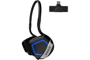 HUHD Wireless Gaming Headset für Nintendo Switch/PC/PS4, PS5 Kabellose Gaming Kopfhörer mit Mikrofon, 2.4Ghz USB Gaming Kopfhörer Over-Ear