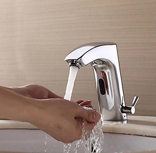 Tourmeler New Bathroom Automatic Hands Touch Free Sensor Water Tap Basin Chrome 89000 Wash Brass Sink Mixer Tap Faucets,Mixer Tap