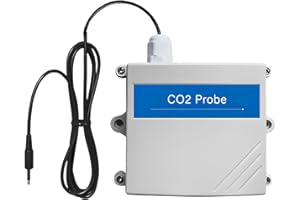 Ubibot Moniteur de CO2, sonde de qualité de l'air intérieur, dioxyde de carbone 999 ppm, détecteur de CO2 pour serre (fonctionne avec la prise intelligente UbiBot)