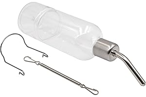 MASXIRCH Botellas de Agua Automáticas para Conejos 350ML Alimentador de Agua para Mascotas Hamsters Dispensador de Agua Portátil Colgante Botellas de Agua para Gatos, Ratas, Hurones, Conejos