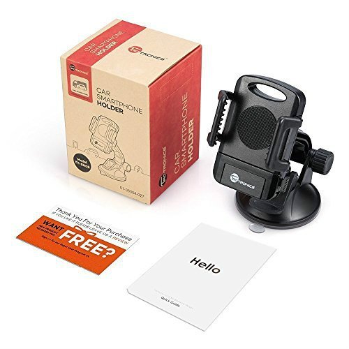 Supporto Auto Smartphone TaoTronics Porta Cellulare Auto, Sostegno Smartphone Auto con Rilascio Automatico e Larghezza 5cm-9cm di Braccia, 360 Gradi di Rotazione per iPhone, Smartphone Android, Telefoni Cellulari e Navigatori da Auto