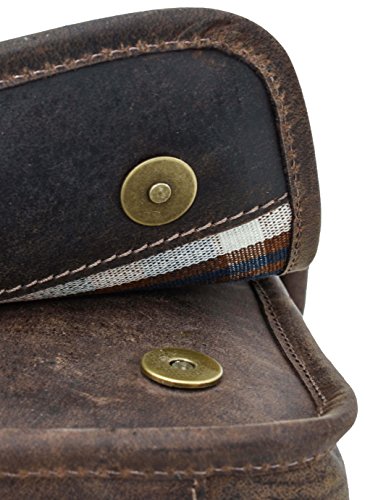 Umh  ngetasche Gusti Leder studio  Fred  Schultertasche Ledertasche Arbeitstasche Unitasche Freizeittasche B  ffelleder Echt Leder Unisex Dunkelbraun 