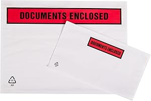 ODL PACKAGING Pack of 100 Document Enclosed Wallets (A4 (225mm x 313mm) Printed)