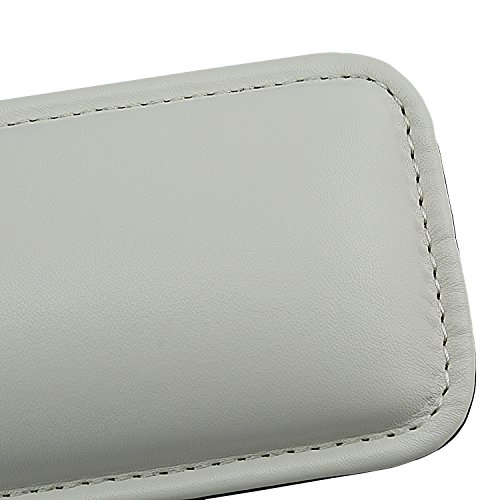 Rancco® PU Leder Handgelenkauflage für Tastatur und Maus w/ 2 Pcs rutschfester Matte, 46.5 cm Genäht Edge Soft Handgelenk Kissen Pad für Notebook / Desktop, Anzug für Büros, Haus, Spiel(Weiß) - 4