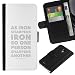 Produktbild Flip Leder Brieftasche Hülle Kartenhalter Rindsleder Schutz Etui für Samsung Galaxy S4 Mini i9190 MINI VERSION! / Business Style BIBLE Proverbs 27:17 As Iron Sharpens Iron