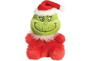 Aurora, 15591, The Grinch Official Merchandise Santa Palm Pal, Soft Toy, Green & Red