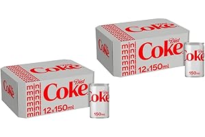 Soft Drinks Mini Cans 150ml Assorted Sparkling Soft Drinks 150ml Soft Drink Can Bundle Boxed Treatz (Diet Coke 150ml - 24 Pack)