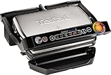 Tefal OptiGrill+ Smart GC730D Kontaktgrill (mit App-Steuerung für ideale Grillergebnisse, 2.000 Watt, automatische Anzeige des Garzustands, 6 voreingestellte Grillprogramme) schwarz/edelstahl