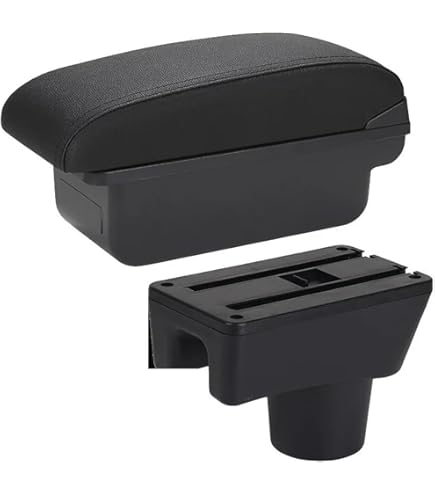 Scatola bracciolo per auto Box bracciolo per Toyota Aygo X Scatola portaoggetti a doppio strato con posacenere di ricarica USB Accessori per auto Archiviazione multifunzionale(H1 4USB