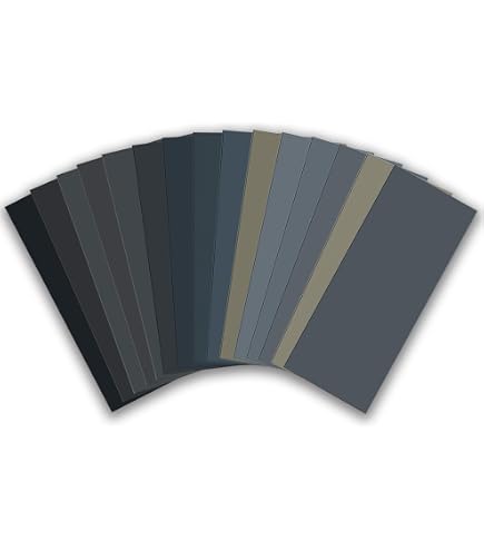 QIMEI Papier Abrasif Assortiment 72 Feuilles 400 à 3000 – Sec/Humide – Ponçage Auto, Bois, Métal – 23x9.3cm