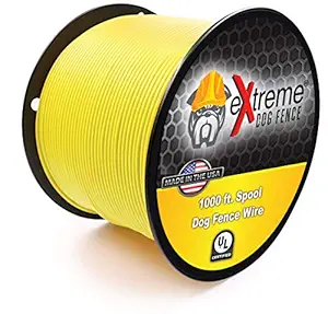 Professional Electric Dog Fence Wire - Solid Core Heavy Duty Direct Ground Burial Rated Perimeter Wire - Stands Up to The Elements on Any Wired Underground Dog Fence - 1000 Feet