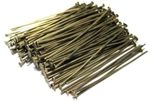 Angel Malone 100pcs of Head Pins Jewellery Making Findings UK Seller (30mm x 0.8mm Antique Bronze)