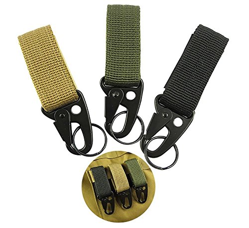 ZENDY Nylongewebe mit Schlüsselring Outdoor-Ausrüstung Werkzeug Karabiner Schlüssel Aluminium D-förmig Verriegelung verschiedenen Farben - 4