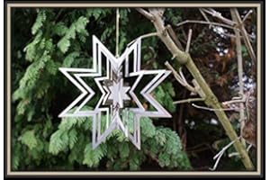 ‎KETTE´S GRILLZUBEHÖR Edelstahl Weihnachts Stern/Winter Deko/Windspiel (Groß 200mm)