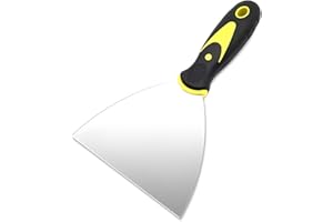 GALAMAX Wallpaper Scraper, Stainless Steel Paint Scraper with Soft Grip Handle and Metal Blade Scraper, Filling Putty Scraper Paint Stripper for Drywall Decals DIY Decorating Removal Painting