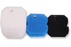 INGVIEE Compatible Paquete de Valor para Eheim Professionel 2222/2322/2224/2324 y Experience 150/250/250T (4X Almohadillas Filtrantes, 3X Esponja de Prefiltración, 2X Esponja de Carbón Activo)
