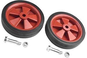 FACULX Lot de 2 roulettes de rechange pour compresseur d'air, amortisseurs d'air, antidérapantes, résistantes aux chocs, pour pompes à air, machines sans huile (15,2 cm)