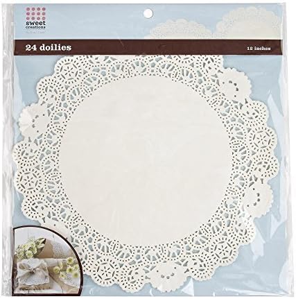 Sweet Creations 24 Count Round Lace Paper Doilies, 12 inch by Sweet Creations