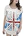 Miki&Co Women British Flag Pattern Short Batwing Tunic Top