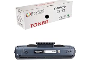UNIVERSO CARTUCCIA UniversoCartuccia® Toner Compatibile C4092A 92A, EP22 Cartuccia Laser per HP Laserjet 1100 1100A 1100A SE 1100A XI 1100 SE 1100 XI 3200 3200 M 3200SE 3200XI - Nero, Alta Resa