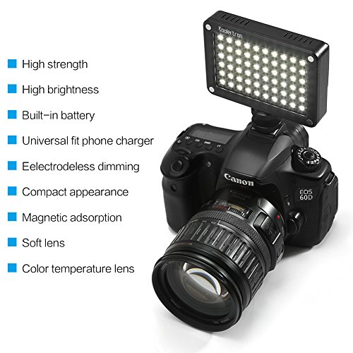 Koolertron Lampe de Cam  ra 60 LEDs Haute Puissance Lumi  re de Vid  o Eclairage pour Appareils photo reflex SLR Canon  Nikon  Pentax  Panasonic SONY  Samsung Olympus etc 
