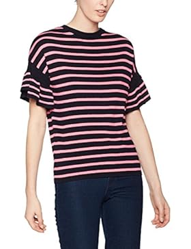 Warehouse Stripe Frill Knit, Felpa Donna