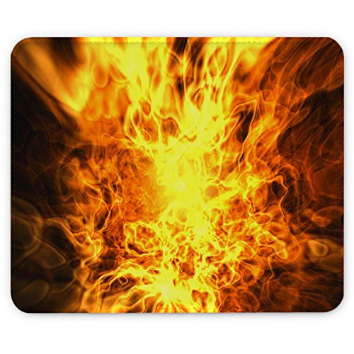 Feuer 10019, Lava, Designer Leder Mousepad Unterlage Mauspad Maus-Pad Stark Anti Rutsch Unterseite für Optimalen Halt mit Lebhaftes Motiv Kompatibel mit allen Maustypen (Kugel, Optisch, Laser)Ideal für Gamer und für Grafikdesigner.
