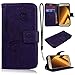 Produktbild CE-Link für Samsung Galaxy A5 2017 Handyhülle Hülle Ledertasche Schutzhülle Leder Huelle mit Lila Schmetterling Blumen Stand Halter Magnetverschluss Wallet Case Inner Weiche Silikon Backcover