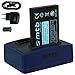 Produktbild Akku + Dual-Ladegerät (Netz+Kfz+USB) für Drift HD (1080p), HD170 (Stealth), HD720 / Toshiba Camileo H20 ... / Ricoh Caplio RR10 uvm... s. Liste