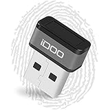 iDOO Fingerabdruckleser für Windows 10 / Mini USB Fingerprint mit 360°Touchsensor / FIDO zertifizierte Fingerabdruck-Identifikation für Windows 10 (mit zusätzlicher Software auch für Windows 7 und 8.1), blitzschnelle Anmeldung und Datenverschlüsselung auf PC und Notebook