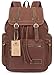 Produktbild BLUBOON Vintage Rucksäcke Herren Damen Vintage Canvas Rucksack Retro Schulrucksack mit Der Großen Kapazität 12" L *17.8" H *6.5" B(Kaffee)