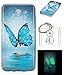 Produktbild Ultra Slim Dünn Silikon Luminous Silikonsoftshell TPU für Galaxy J3(2017) /J3 Pro(2016)5,0-Zoll, Niedliche Cartoon Malerei,Premium Handy Tasche Schutz Hülle Case Cover Etui Strass Schutz schutzhülle Bumper Schale Silicone für Samsung Galaxy J3(2017) /J3 Pro(2016)5,0-Zoll +Schlüsselanhänger (WW7)