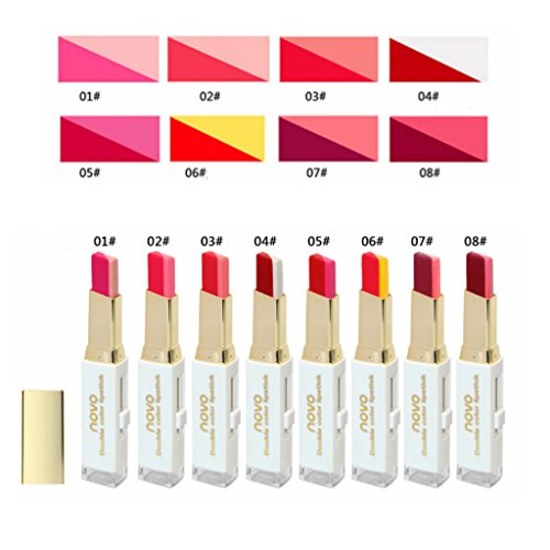 MagiDeal Dual-Farben Lippenstift Feuchtigkeitsspendende Farbverlauf Mode Make-up Lip Balm Langanhaltende Lip Gloss – # 1 - 9