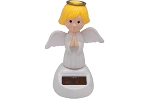 Pomurom Wackelfigur Engel, Solarbetriebener Schwingender Engel, Solar Tanzende Engel Wackelfigur Spielzeug für Auto Armaturenbrett Haus Büro Schreibtisch Dekoration, Geschenk für Fahrer