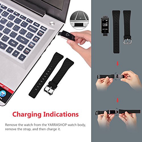 Fitness Armbänder Yarrashop Wasserdichte Smart Armband Herzfrequenz-Monitor Sport Wristband Fitness Tracker Multi-Sport-Modus Gesundheit Monitor Pedometer Anruf Nachricht Erinnerung für IOS Android Phone - 2