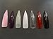 50 x Top Quality False long length Full Coverage Extreme Stiletto Point Tip French false nails, 10 different sizes (5 of each size) & small glue by Fat-Catz-copy-catz (50x Pointed White Nails)