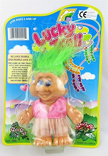 Christmas Gift - Lucky Troll Ballerina Blue Eyes and Green Hair
