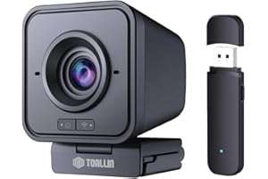 TOALLIN Wireless Webcam for PC, 1080P Full HD, Built-in Noise-Canceling Microphone, Wireless Connectivity Computer Camera for Video Conferencing/Live Streaming/Online Video Calls