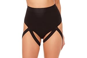 EVELUST Rave Booty Shorts for Women - High Waisted Harness Pants Butt Lifting Leggings Exotic Pole Festival Outfits Bottom