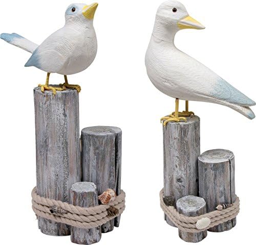 Legler Home Set of 2 Wooden Seaside Sea Bird Sculptures