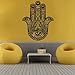 Produktbild Wandtattoo Wohnzimmer Kunst Wohnkultur Hamsa Hand Fatima Yoga Vibes Fischauge Abziehbilder Indischer Buddha Lotus Muster Wandbild für Yoga Studio