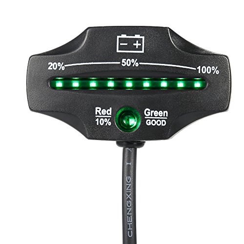 KKmoon 12V 24V LED Blei Säure Speicher Batterie Anzeige Lehre Batterie Niveau-Monitor für Golf Karren Marinemotorrad LKW Gabelstapler - 2