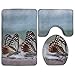 Produktbild guolinadeou Bath Mat,3 Piece Bathroom Rug Set Cute Butterfly Nonslip Bathroom Rug, Soft Bathroom Mat, Dustproof Toilet Cover for Men Women Kids, Bathroom Rugs, Bathroom Accessories