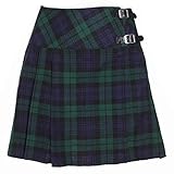 Neu Damen Henne Do Billie Schottenrock Schwarz Uhr - 16” Länge - Gratis Kilt Pin - Schwarze Armbanduhr, Size 6/26'